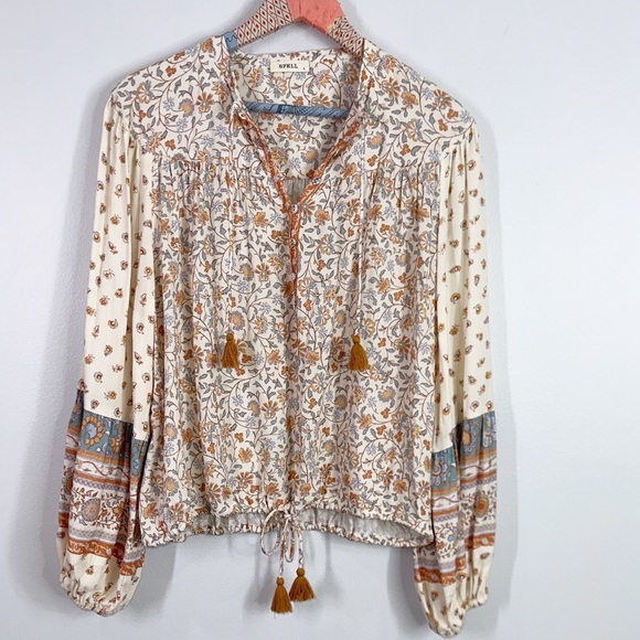 Spell sunshine bandit blouse in desert sage size small - Picture 4 of 8